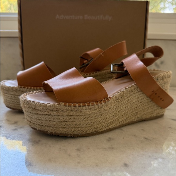 Soludos Shoes - Minorca Leather Nude Platform Sandals